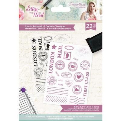 Crafter's Companion Letters From The Heart  Clear Stamps - Classic Postmarks